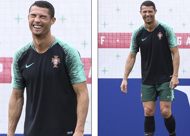 Ronaldo cười tít mắt trên sân tập, sẵn sàng gặp Maroc tối nay- Ảnh 6.