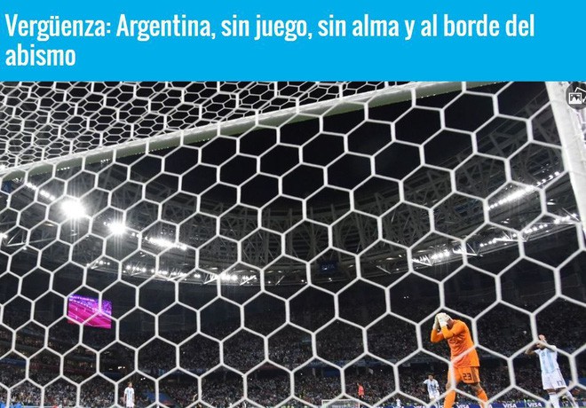 Xấu hổ, thảm họa, đau khổ, báo Argentina câm lặng vì Messi và đồng đội - Ảnh 1.