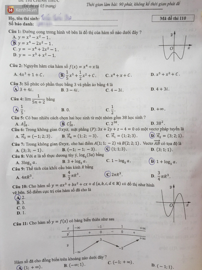 Đề Toán THPT Quốc gia: Đề dài 5 trang, khó quá sức, nhiều thí sinh không làm được bài - Ảnh 9.