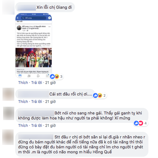 Bị dân mạng ném đá vì status được cho là tố Hương Giang đi trễ, Hồng Quế chia sẻ: Tôi không quan tâm tới dân mạng - Ảnh 1.