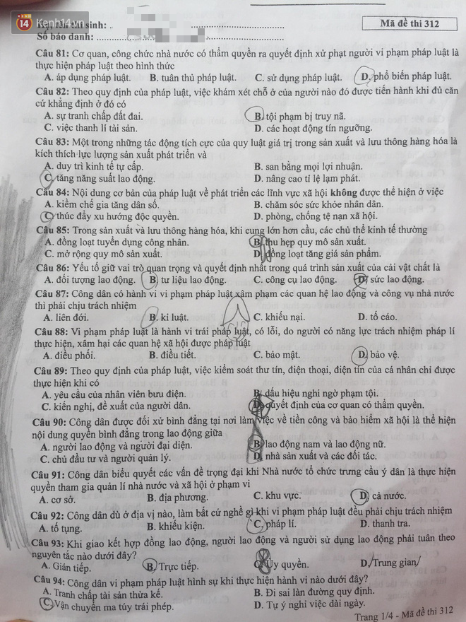 Đề thi Giáo dục Công dân: Khó, nhiều câu tình huống rối rắm, thí sinh đọc xong chỉ biết cười - Ảnh 1.