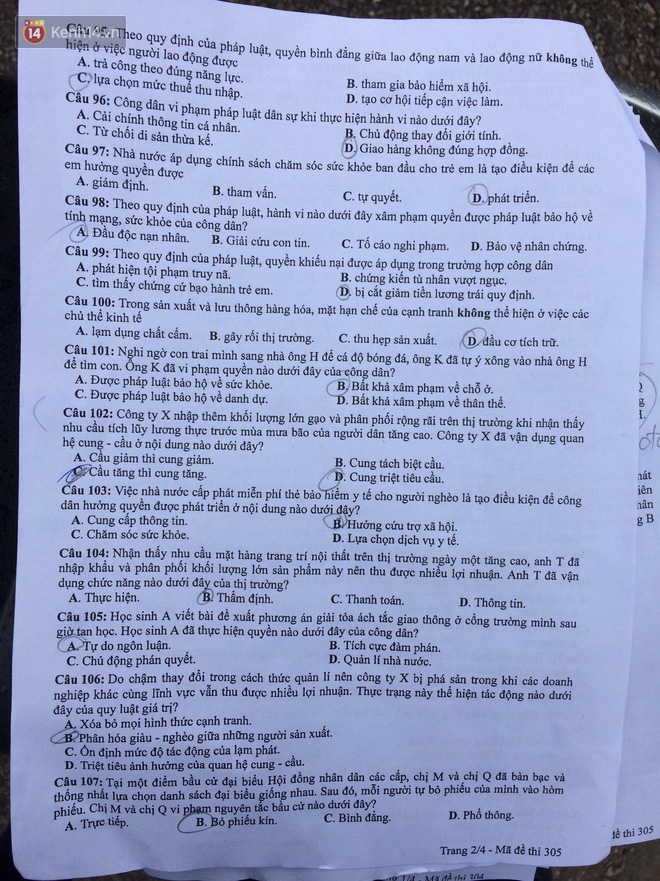 Đề thi Giáo dục Công dân: Khó, nhiều câu tình huống rối rắm, thí sinh đọc xong chỉ biết cười - Ảnh 9.