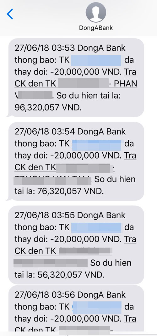 Hai chủ thẻ của DongA Bank cùng lúc mất hơn 200 triệu đồng - Ảnh 3.