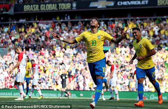 Neymar vừa tái xuất đã solo ghi bàn đẹp mắt, Brazil phấn khởi trước thềm World Cup 2018 - Ảnh 4.