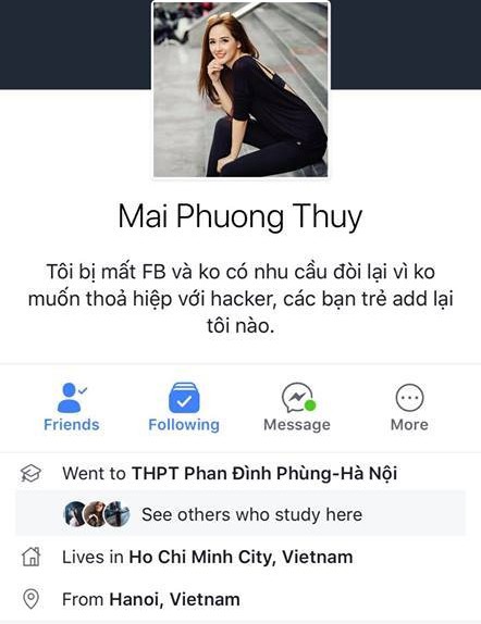 Bị hacker chiếm đoạt tài khoản, Mai Phương Thúy nhất quyết không thỏa hiệp và lập tức làm điều này  - Ảnh 1.