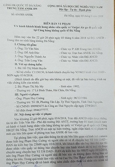 Ném điện thoại chảy máu mặt nữ nhân viên hàng không, hành khách bị phạt 7,5 triệu, xem xét cấm bay - Ảnh 2.