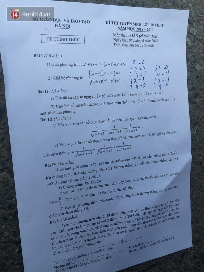 Thi lớp 10 chuyên Toán: Đề siêu khó, có thí sinh chỉ làm được 1, 2 câu - Ảnh 1.