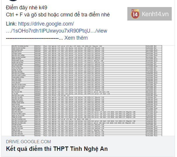 Bất ngờ xuất hiện điểm thi THPT Quốc gia 2018 trên mạng, nhiều thí sinh biết điểm sớm trước ngày công bố - Ảnh 2.