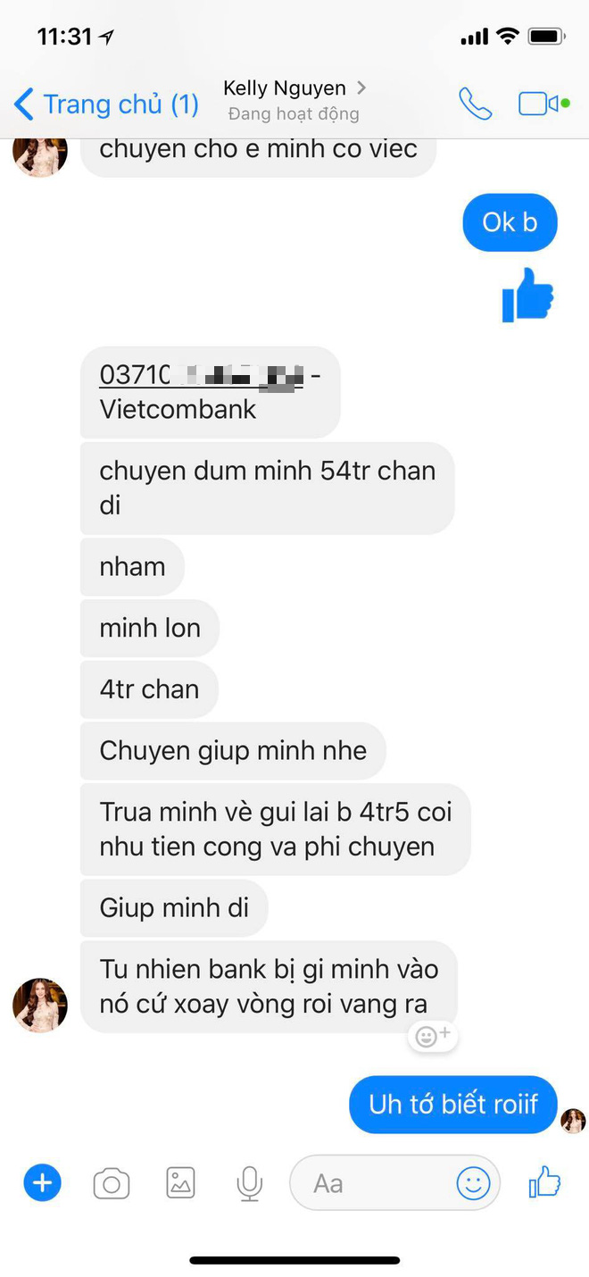 Kelly Nguyễn inbox Huyền Baby mượn tiền: Cẩn thận, là hacker đấy! - Ảnh 2.