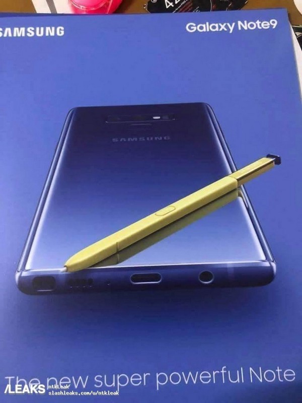 Xuất hiện poster cho Galaxy Note 9, cảm biến vân tay dưới camera giống S9/S9+ - Ảnh 1.