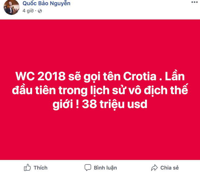 Dân tình đã sẵn sàng cho trận chung kết World Cup 2018, hào hứng dự đoán Pháp hay Croatia sẽ nâng cúp đêm nay - Ảnh 4.