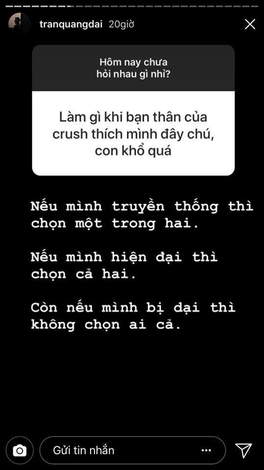 Nhờ trò Q&A của Instagram mà mọi người mới biết có một chú tổng đài Quang Đại vừa lầy vừa tâm lí - Ảnh 12.