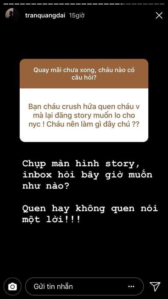 Nhờ trò Q&A của Instagram mà mọi người mới biết có một chú tổng đài Quang Đại vừa lầy vừa tâm lí - Ảnh 24.