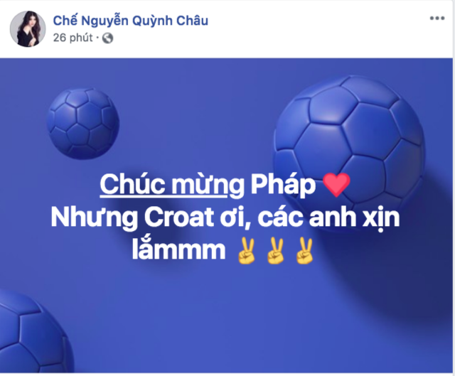 Hoa hậu Đặng Thu Thảo và dàn mỹ nhân Vbiz nói về kết quả World Cup: Chúc mừng Pháp, hoan hô tinh thần Croatia - Ảnh 3.