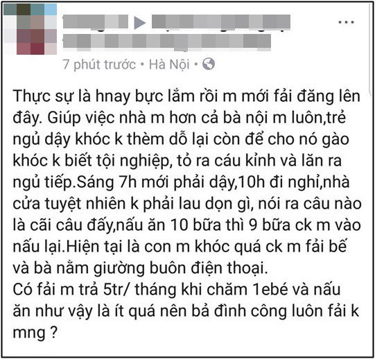 Phát hoảng vì giúp việc hơn cả “bà nội”: 7h dậy, 10h ngủ trưa, nhà cửa không dọn mà nằm trên giường buôn điện thoại - Ảnh 1.