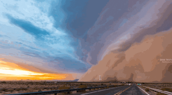 Nhiếp ảnh gia chuyên săn được cảnh tượng cơn bão cát khổng lồ trên bầu trời Arizona, Mỹ - Ảnh 2.
