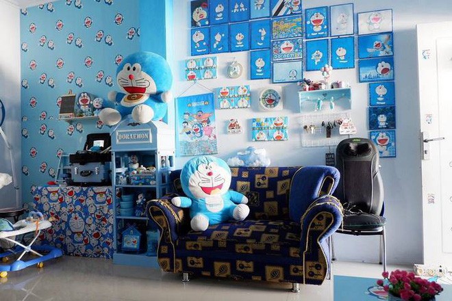 Gia đình kỳ lạ tại Indonesia cuồng Doraemon tới nỗi dán hình Doraemon khắp ngôi nhà - Ảnh 12.