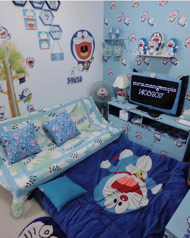 Gia đình kỳ lạ tại Indonesia cuồng Doraemon tới nỗi dán hình Doraemon khắp ngôi nhà - Ảnh 13.