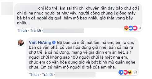 Việt Hương phản pháo khi bị cư dân mạng bày tỏ sự thất vọng vì lên tiếng chỉ trích thái độ làm việc của Huỳnh Anh - Ảnh 1.