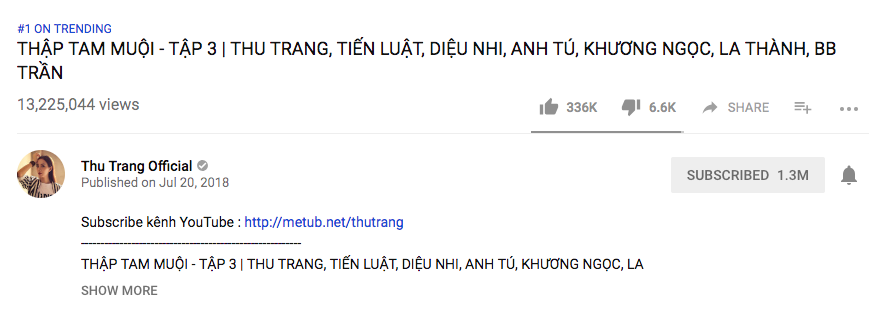 Thập Tam Muội lại phá kỉ lục của chính mình với 13 triệu view, Thu Trang - Tiến Luật bật mí về cuộc đại chiến ở phần 2 - Ảnh 2. Thập Tam Muội lại phá kỉ lục của chính mình với 13 triệu view, Thu Trang - Tiến Luật bật mí về cuộc đại chiến ở phần 2 - Ảnh 2.