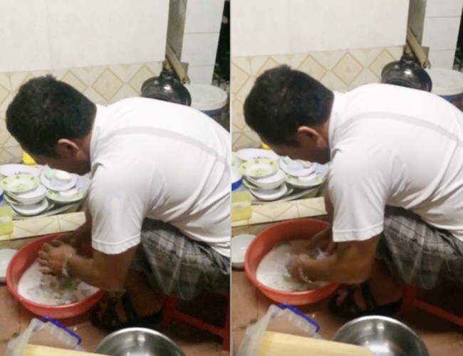 Clip bố vừa phụ gi&uacute;p con g&aacute;i rửa b&aacute;t vừa nhắc nhở M&agrave;y m&agrave; đuổi bố ra khỏi nh&agrave; chẳng c&oacute; ai rửa b&aacute;t cho đ&acirc;u đốn tim cư d&acirc;n mạng - Ảnh 4.