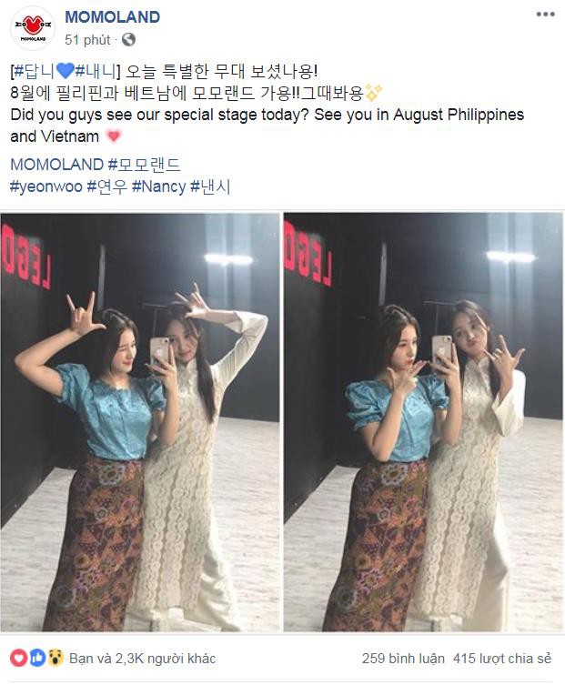 Vì một status trên Facebook, fan nháo nhào trước tin MOMOLAND sang Việt Nam tháng 8 tới - Ảnh 1.