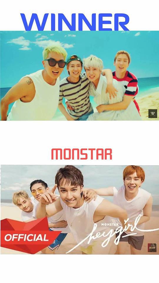 Vừa ra mắt, MV Hey Girl (Monstar) dính nghi án vay mượn concept MV mùa hè của WINNER - Ảnh 2.