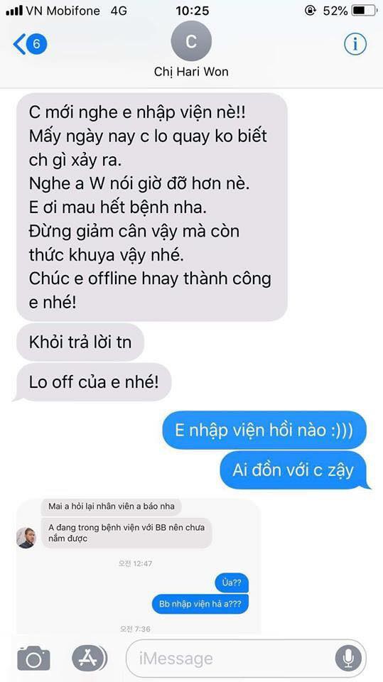 Bó tay với Hari Won: Hết nhầm Nam Em bị tai biến, giờ lại tưởng BB Trần nhập viện mà hỏi thăm như thật - Ảnh 2.