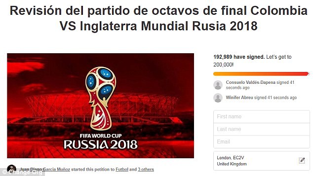 Gần 200.000 CĐV Colombia ký tên yêu cầu FIFA cho đá lại trận gặp Anh - Ảnh 3.