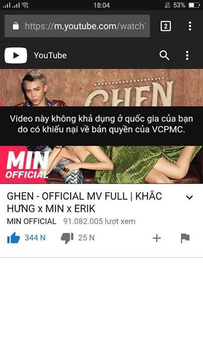 Min có 3 MV bị gỡ khỏi Youtube vì bản quyền - Ảnh 2.