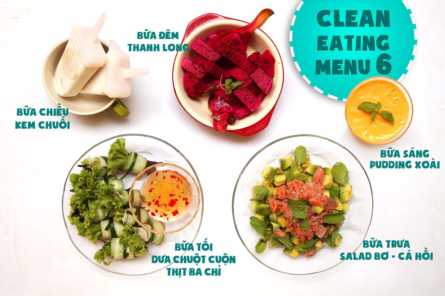 Hương Chóe gợi ý thực đơn 7 ngày đầu Eat Clean với toàn món ăn quen ...