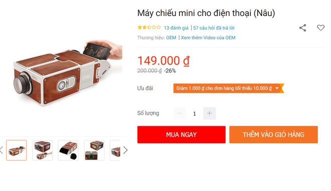 Dùng thử máy chiếu mini cho smartphone giá 150.000 đồng: Có đáng để bạn ở nhà xem phim, khỏi cần ra rạp? - Ảnh 1.