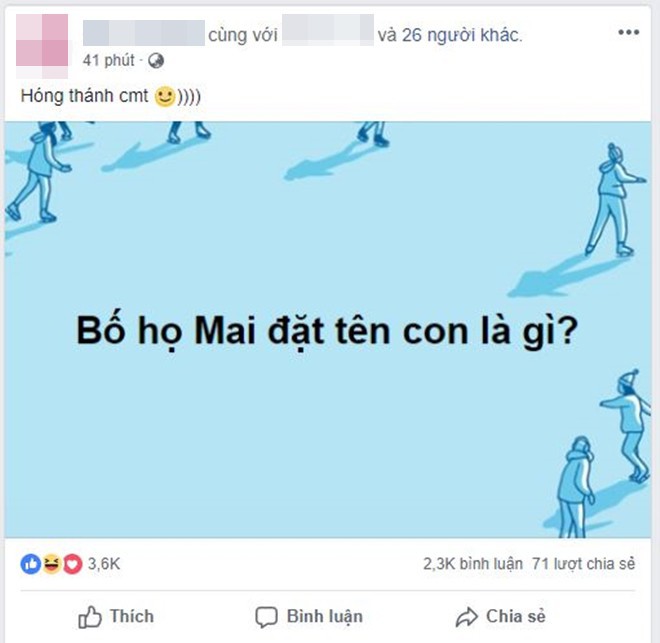 Lại một màn nhờ tổ tư vấn gây bão mạng xã hội: Bố họ Mai đặt tên con là gì? - Ảnh 1.