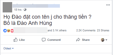 Ông bố trẻ đăng đàn nhờ dân mạng: Họ Đào đặt tên con là gì cho thăng tiền? - Ảnh 1.