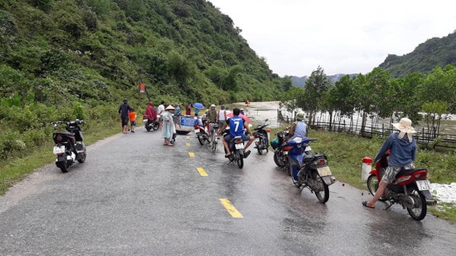  Mưa lũ l&agrave;m quốc lộ ngập s&acirc;u, lợn treo tr&ecirc;n cao, g&agrave; nhảy l&ecirc;n c&acirc;y trốn lũ ở Nghệ An - Ảnh 12.