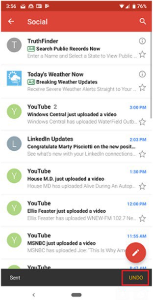 Gmail trên Android cho phép người dùng có thể lấy lại thư đã gửi - Ảnh 1.