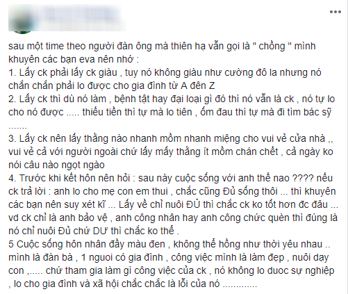 Quan điểm của vợ trẻ đòi chồng không giàu như Cường Đô la cũng phải lo từ A đến Z gây bão MXH - Ảnh 1.