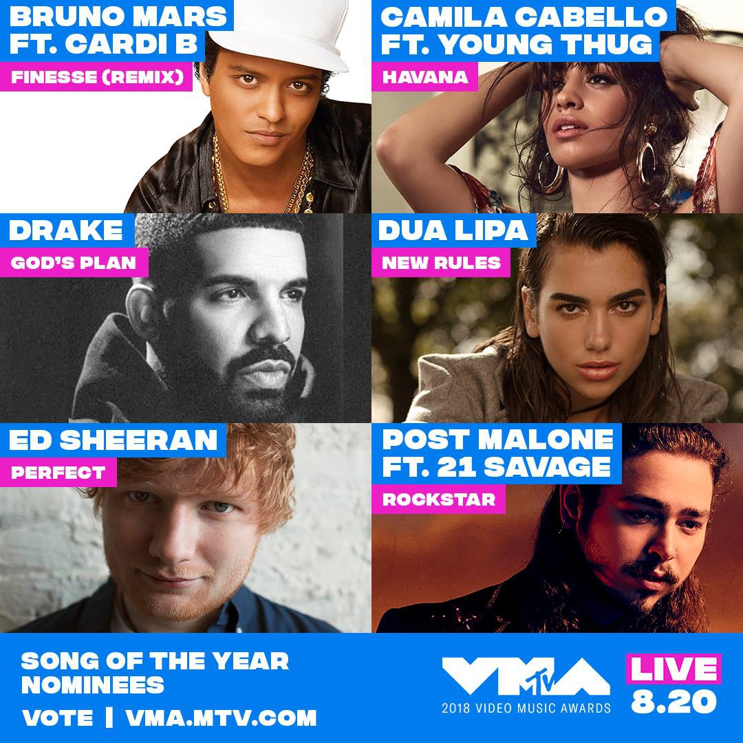 Có 1 ca khúc đánh bại được cả Camila - Ed Sheeran - Bruno Mars, chiến thắng giải lớn tại "VMAs" 2018 1 Có 1 ca khúc đánh bại được cả Camila - Ed Sheeran - Bruno Mars, chiến thắng giải lớn tại VMAs 2018 - Ảnh 1.