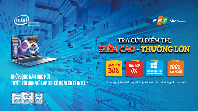 FPT Shop đồng h&agrave;nh c&ugrave;ng sinh vi&ecirc;n với ưu đ&atilde;i &ldquo;Điểm cao thưởng lớn &ndash; Laptop gi&aacute; rẻ chỉ từ 4.990.000đ&rdquo; - Ảnh 1.