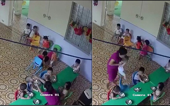 Đã xác định cô giáo mầm non nhồi nhét thức ăn, đánh bé trai hơn 2 tuổi ở Hà Nội - Ảnh 1.