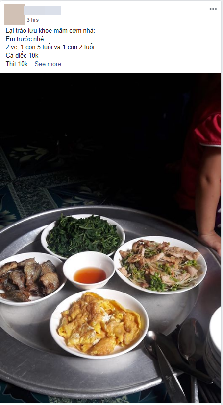 Khoe m&acirc;m cơm 40k cho 4 người ăn ở Thủ đ&ocirc;, mẹ trẻ được khen kh&eacute;o đi chợ nhưng nhiều chị em thắc mắc Thịt g&igrave; m&agrave; c&oacute; 10k? - Ảnh 1.