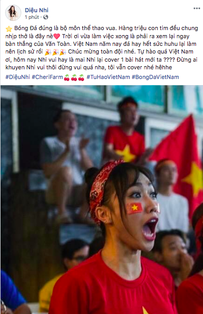 Sao Vbiz vỡ oà sung sướng khi Văn Toàn ghi bàn, đưa Việt Nam vào bán kết ASIAD 2018 - Ảnh 13.