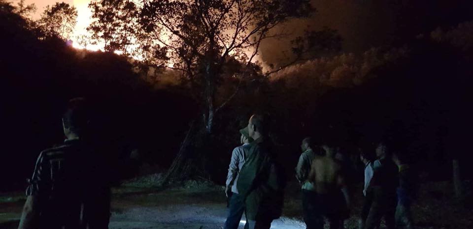 Cháy rừng trong đêm, nhiều hộ dân phải ôm đồ, dắt trâu bò di tản khẩn cấp - Ảnh 2.