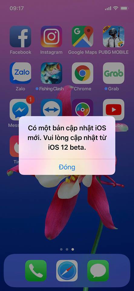 iOS 12 beta gặp lỗi, liên tục hiển thị …