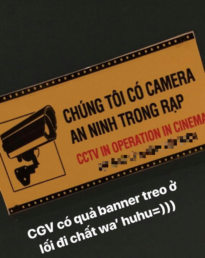 Thực hư tấm biển thông báo Chúng tôi có camera an ninh trong rạp được cho là của CGV đang lan tràn trên MXH - Ảnh 2.