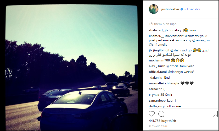 Khi hội idol chơi Instagram lần đầu: Justin Bieber tắc đường chán quá nên up ảnh, hotgirl đình đám còn chẳng thèm selfie - Ảnh 3. Khi hội idol chơi Instagram lần đầu: Justin Bieber tắc đường chán quá nên up ảnh, hotgirl đình đám còn chẳng thèm selfie - Ảnh 3.