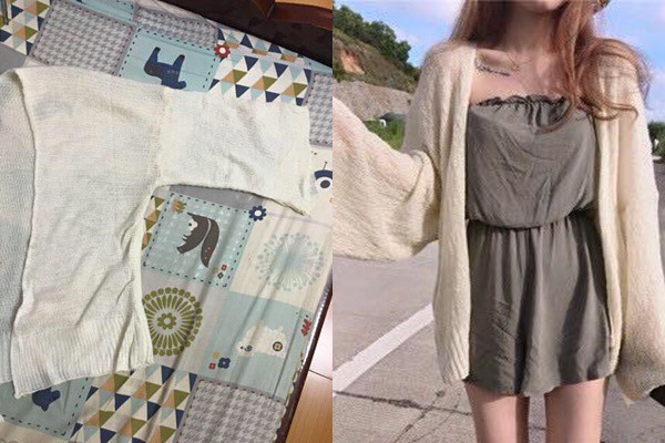 Vẫn là những thảm hoạ mua hàng online: Tưởng vớ được cardigan giá hời, ai dè hàng về như.. áo của bà ngoại - Ảnh 1.