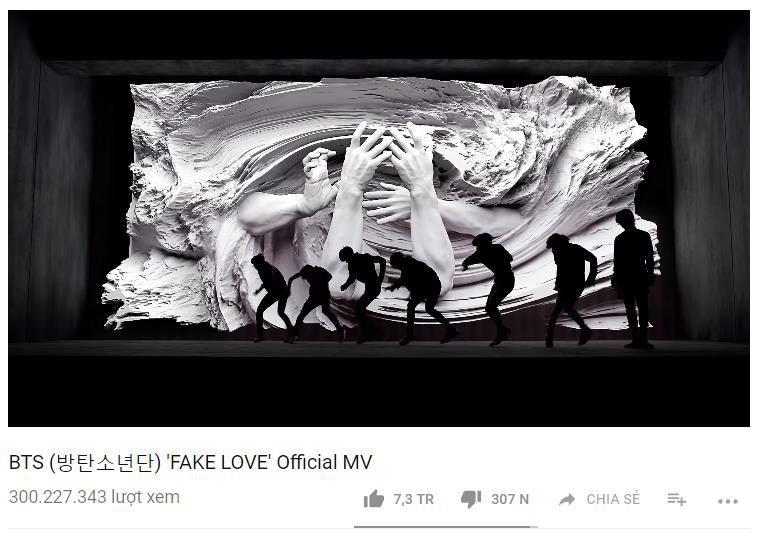 “Fake Love” giúp BTS “vượt mặt” cả nhà YG về số lượng MV đạt 300 triệu view trên YouTube - Ảnh 1.