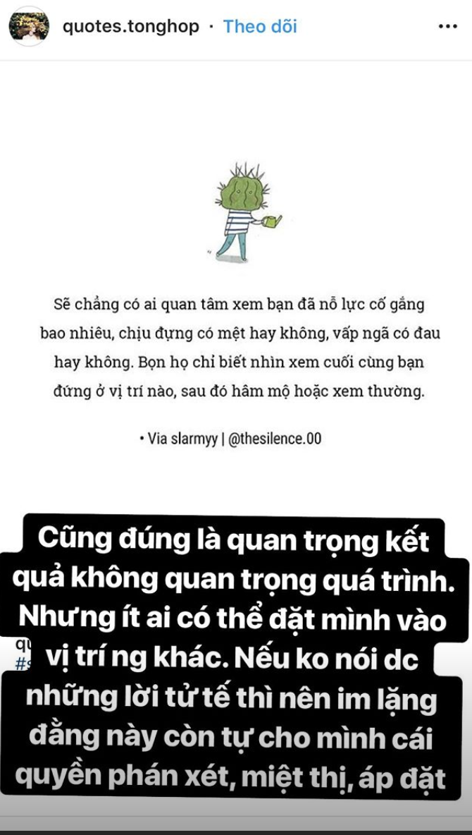 Bạn gái Quang Hải viết story siêu gắt: Nếu không nói được lời tử tế thì nên im lặng - Ảnh 2.