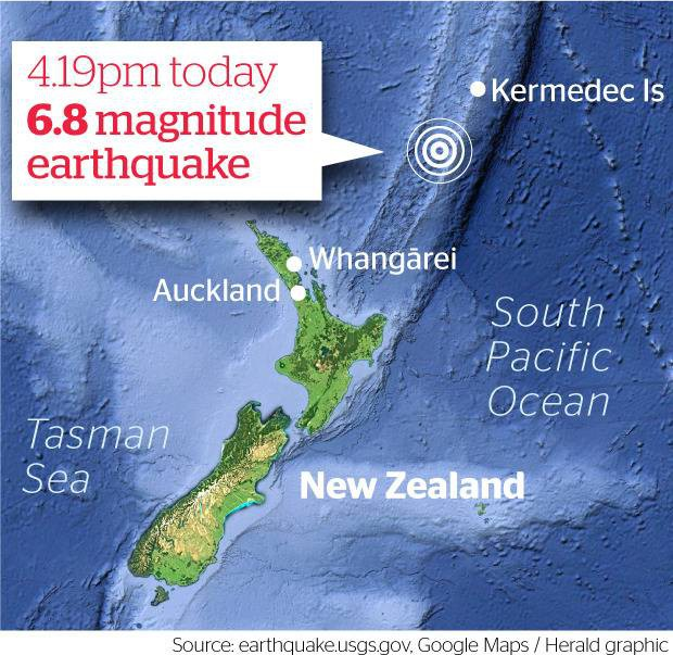Động đất mạnh tại New Zealand, kh&ocirc;ng c&oacute; cảnh b&aacute;o s&oacute;ng thần - Ảnh 1.